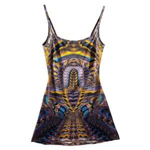 349 | Vision Lab Johnathan Singer Psychedelic Art Dress Festival Rave Bodycon